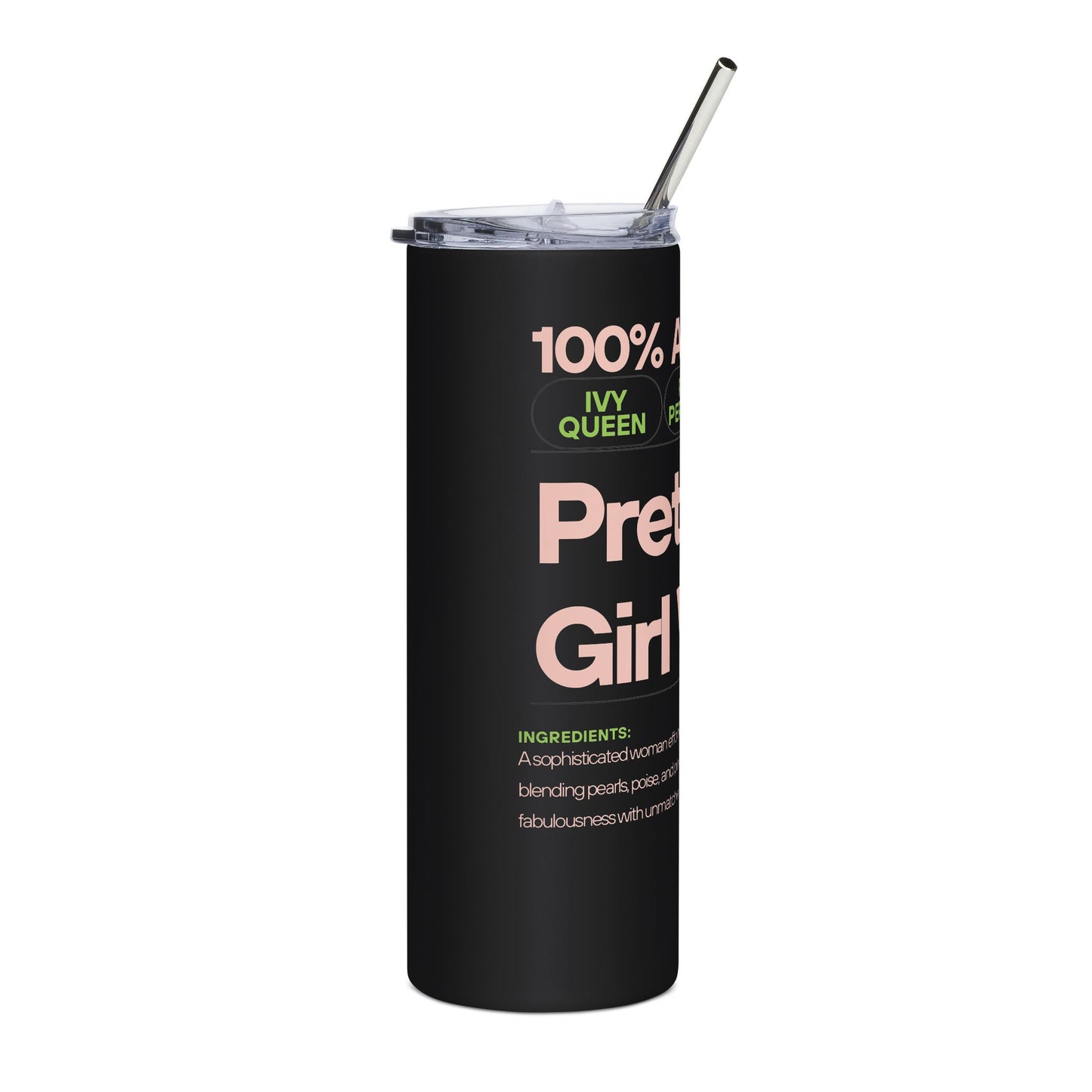 Pretty Girl Vibe Stainless Steel Tumbler, 20oz