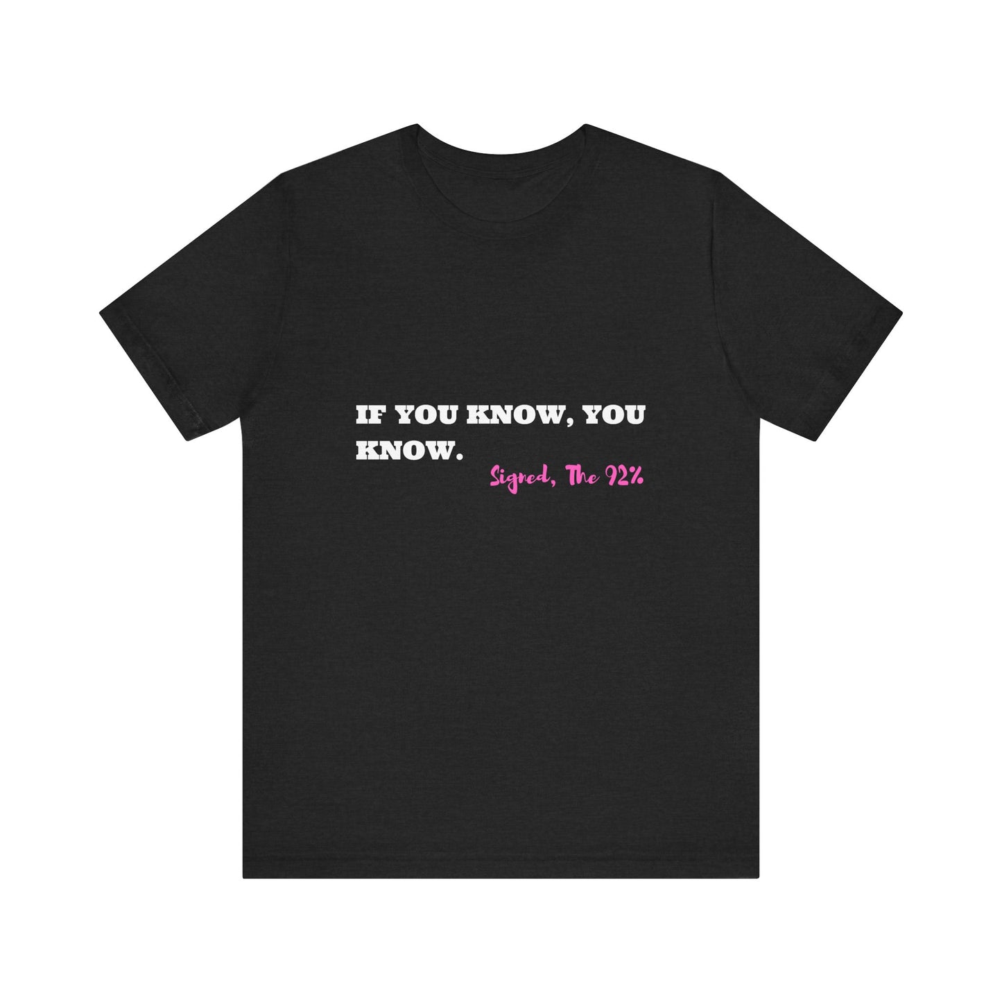 If You Know, You Know Unisex Jersey Tee - Stylish Casual Wear for All