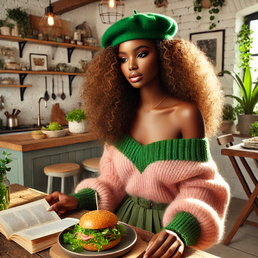 ✨ Pretty Girl Reading – 10 Stylish Digital Images | Canva Template ✨