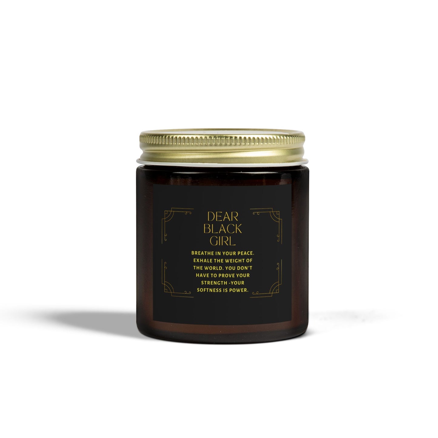 Scented Candle - Dear Black Girl, You Are the Soft Revolution Amber Vanilla Bean (4oz, 9oz)